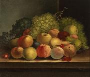 William Buelow Gould Still life, fruit oil on canvas painting by Van Diemonian (Tasmanian) artist and convict William Buelow Gould oil